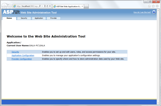 Mida teha kui Web Site Administration Tool ei avane?