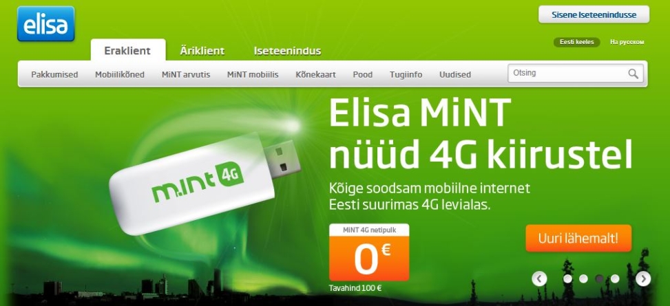Elisa 4G internet nüüd saadaval juba 13 välisriigis