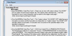 SQL Serverisse Excelist importimine annab vea