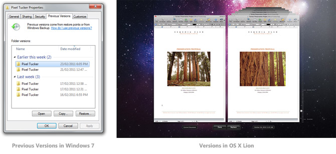 OS X Lion näitab kuidas Shadow Copy oleks tulnud lahendada